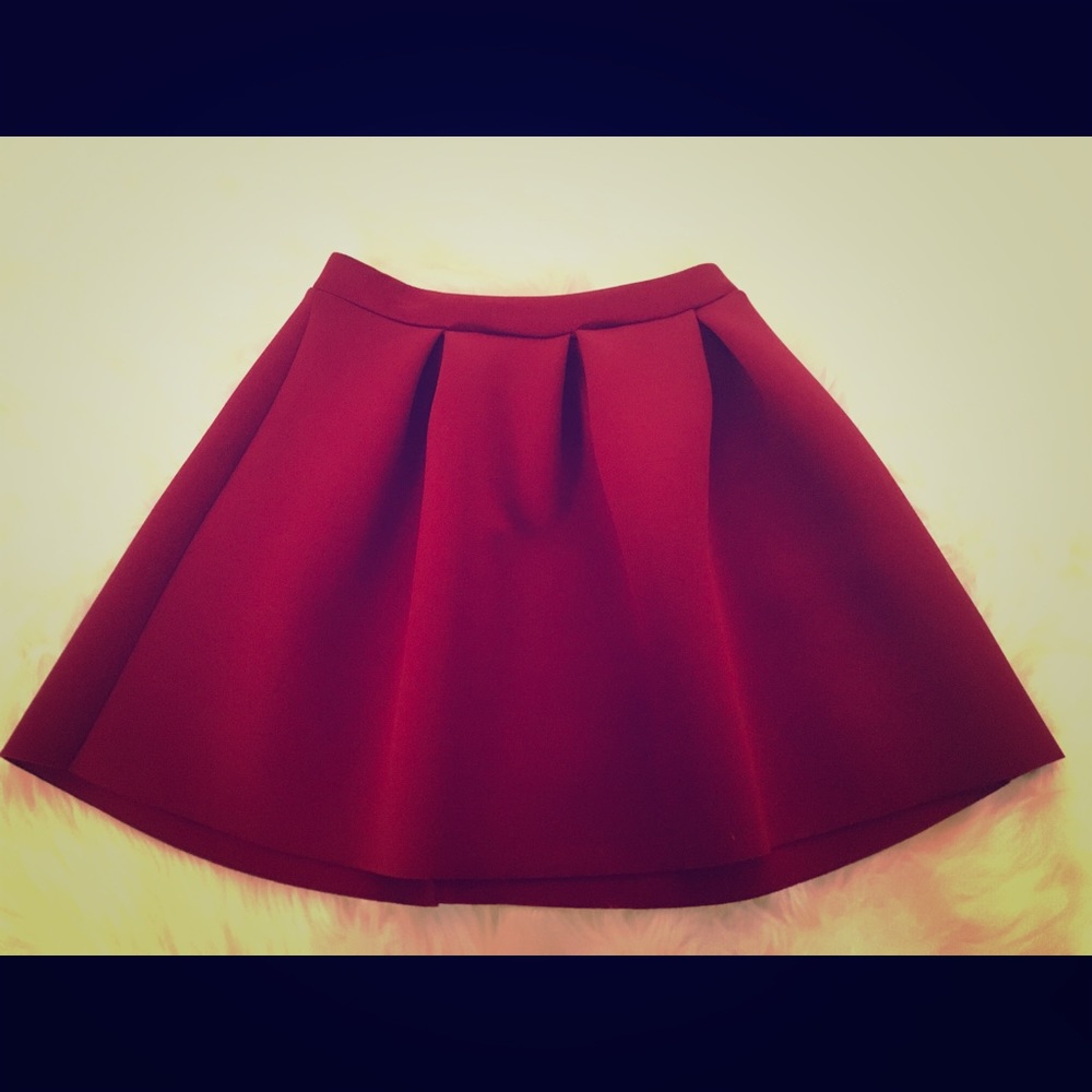 Charlotte Russe:  Scuba Wine flare/skater skirt